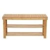 Natural with 2 -Shelf Storage Bench Seat by HOUSEHOLD ESSENTIALS -Richelieu Hardware Sales natural household essentials hall trees 2178 1 64 1000