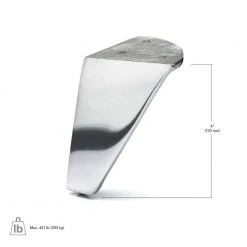 4 in. (102 mm) Polished Aluminum Triangular Furniture Leg by Richelieu Hardware -Richelieu Hardware Sales polished aluminum richelieu hardware furniture parts 5600290 1f 1000
