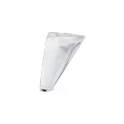 4 in. (102 mm) Polished Aluminum Triangular Furniture Leg by Richelieu Hardware
