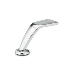 4 9/16 in. (116 mm) Polished Chrome Iron Contemporary Furniture Leg by Richelieu Hardware
