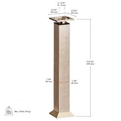 9 13/16 in. (250 mm) Rustic Brass Aluminum Square Vintage Furniture Legs by Richelieu Hardware -Richelieu Hardware Sales rustic brass richelieu hardware furniture parts 64134250ab90 fa 1000