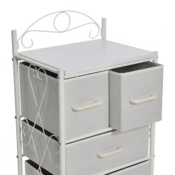 Victoria Scandinavian White 4-Drawer Storage Chest 31.7 in. H x 17.32 in. W by HOUSEHOLD ESSENTIALS -Richelieu Hardware Sales scandinavian white household essentials chest of drawers 8410 1 77 1000