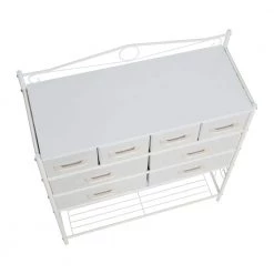 Victoria Scandinavian White 8-Drawer Storage Wide Chest 40.5 in. H x 33.25 in. W x 13 in. D by HOUSEHOLD ESSENTIALS -Richelieu Hardware Sales scandinavian white household essentials chest of drawers 8420 1 1f 1000