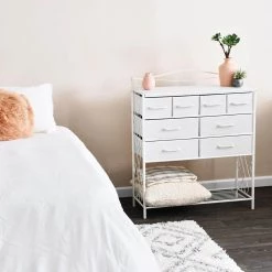 Victoria Scandinavian White 8-Drawer Storage Wide Chest 40.5 in. H x 33.25 in. W x 13 in. D by HOUSEHOLD ESSENTIALS -Richelieu Hardware Sales scandinavian white household essentials chest of drawers 8420 1 31 1000