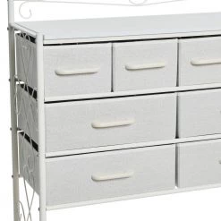 Victoria Scandinavian White 8-Drawer Storage Wide Chest 40.5 in. H x 33.25 in. W x 13 in. D by HOUSEHOLD ESSENTIALS -Richelieu Hardware Sales scandinavian white household essentials chest of drawers 8420 1 4f 1000