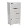 33.25 in. H x 16 in. W Narrow Hallway 4-Drawer Scandinavian White Chest by HOUSEHOLD ESSENTIALS