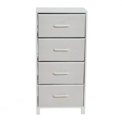 33.25 in. H x 16 in. W Narrow Hallway 4-Drawer Scandinavian White Chest by HOUSEHOLD ESSENTIALS 12 33.25 in. H x 16 in. W Narrow Hallway 4-Drawer Scandinavian White Chest by HOUSEHOLD ESSENTIALS -Richelieu Hardware Sales scandinavian white household essentials chest of drawers 8510 1 c3 1000