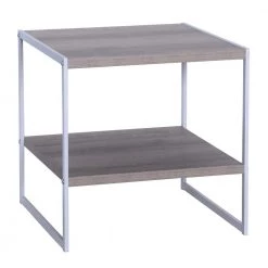 19.7 in. W Scandinavian White Jamestown 2-Tier Square End Table by HOUSEHOLD ESSENTIALS