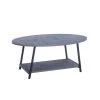 Jamestown 23.43 in. L Slate Concrete Rectangle MDF 2-Tier Coffee Table, Top Tier Oval, Lower Tier by HOUSEHOLD ESSENTIALS -Richelieu Hardware Sales slate concrete household essentials coffee tables 8147 1 64 1000