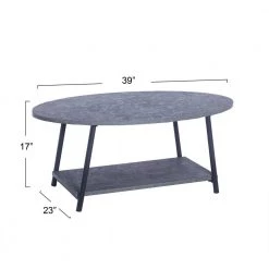 Jamestown 23.43 in. L Slate Concrete Rectangle MDF 2-Tier Coffee Table, Top Tier Oval, Lower Tier by HOUSEHOLD ESSENTIALS 8 Jamestown 23.43 in. L Slate Concrete Rectangle MDF 2-Tier Coffee Table, Top Tier Oval, Lower Tier by HOUSEHOLD ESSENTIALS -Richelieu Hardware Sales slate concrete household essentials coffee tables 8147 1 c3 1000