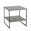 Jamestown 2 Tier End Table, Square, Slate Concrete, 19.7 in. Wide by HOUSEHOLD ESSENTIALS -Richelieu Hardware Sales slate concrete household essentials end side tables 8098 1 64 1000