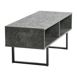 Jamestown Media Table, Rectangular, Holds a Maximum 60 in. Television, Slate Concrete, 39.4"W by HOUSEHOLD ESSENTIALS -Richelieu Hardware Sales slate concrete household essentials tv stands 8101 1 1f 1000