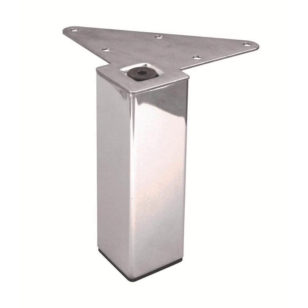 3 15/16 in. (100 mm) Stainless Steel Metal Square Furniture Leg with leveling Glide (4-Pack) by Richelieu Hardware 3 3 15/16 in. (100 mm) Stainless Steel Metal Square Furniture Leg with leveling Glide (4-Pack) by Richelieu Hardware