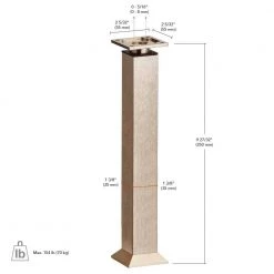 9 13/16 in. (250 mm) Stainless Steel Aluminum Square Vintage Furniture Legs by Richelieu Hardware 14 9 13/16 in. (250 mm) Stainless Steel Aluminum Square Vintage Furniture Legs by Richelieu Hardware -Richelieu Hardware Sales stainless steel richelieu hardware furniture parts 64134250170 fa 1000