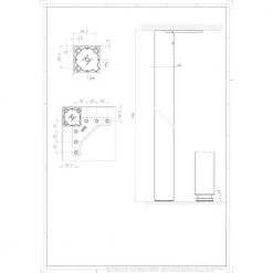 27 3/4 in. (705 mm) Stainless Steel Square Design Table Leg with leveling Glide (4-Pack) by Richelieu Hardware -Richelieu Hardware Sales stainless steel richelieu hardware furniture parts 644705170 4f 1000