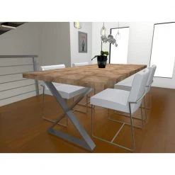 28 in. (710 mm) Stainless Steel X-Shaped Structural Table Legs with leveling Glide (2-Pack) by Richelieu Hardware -Richelieu Hardware Sales stainless steel richelieu hardware furniture parts 68080710170 4f 1000