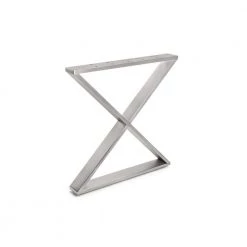 28 in. (710 mm) Stainless Steel X-Shaped Structural Table Legs with leveling Glide (2-Pack) by Richelieu Hardware
