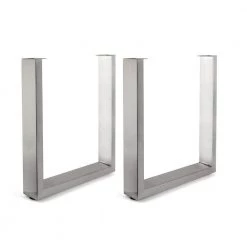 28 in. (710 mm) Stainless Steel Structural Table Legs with leveling Glide (2-Pack) by Richelieu Hardware