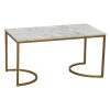 Half-Moon 39.37 in. White Faux Marble Rectangle Particle Board Coffee Table With Gold Metal Frame by HOUSEHOLD ESSENTIALS -Richelieu Hardware Sales white faux marble household essentials coffee tables hh8253 1 64 1000