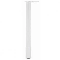 2 3/8 in. (60 mm) White Steel Adjustable Round Table Leg by Richelieu Hardware