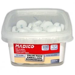 3/4 in. White Base Nail-On Glides (100-Pack) by Richelieu Hardware -Richelieu Hardware Sales whites richelieu hardware furniture accessories f32027pc 4f 1000